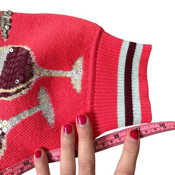 Queen of Sparkles Wine Glass Cardigan Sweater - Picture 12 of 13